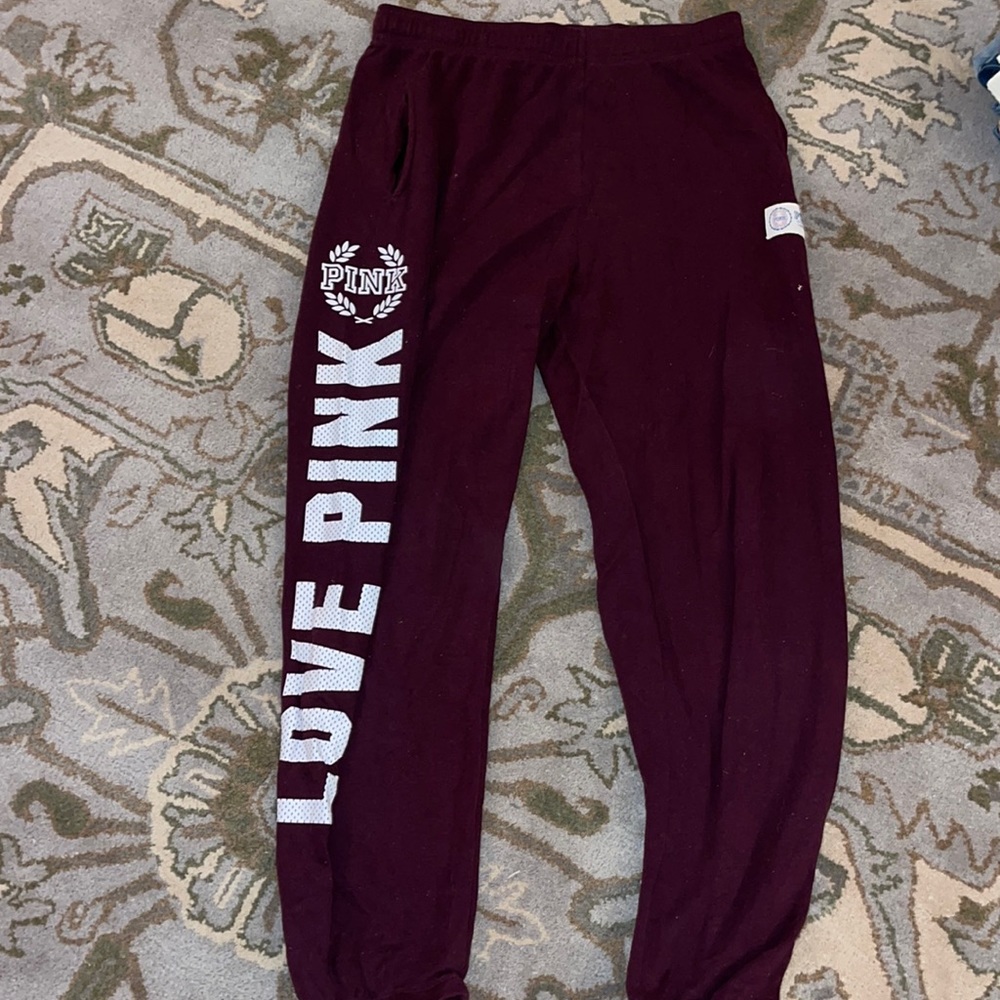PINK Maroon Sweatpants